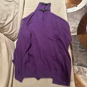 Ralph Lauren Purple Cowl Neck Sweater authentic